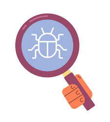 Finding bugs in code flat concept spot vector