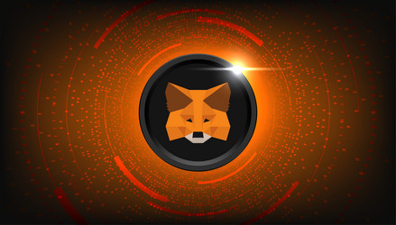 metamask crypto wallet for defi web3 dapps vector