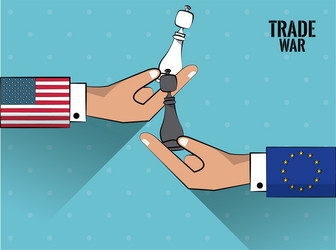 Trade war concept vector