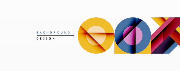 abstract geometric composition overlapping vector image