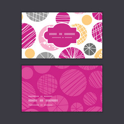 Abstract textured bubbles horizontal frame pattern vector