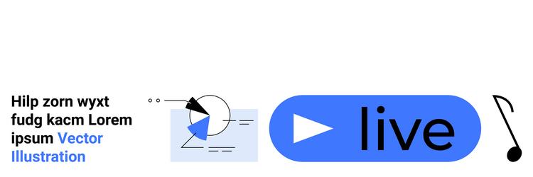 streaming service interface with play button vector image