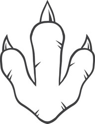 Dinosaur Paw with Sharp Claws vector image