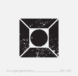 geometric simple shape in grunge retro style vector image