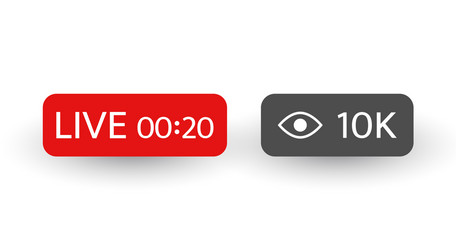 Live stream video background with 10k views vector