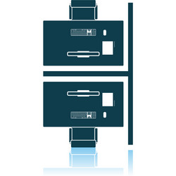 Office table top view icon vector