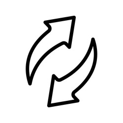 refresh icon for web interfaces software updates vector image