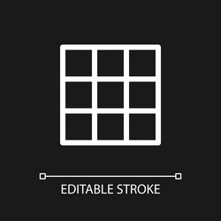 rule of thirds grid pixel perfect white linear ui vector image