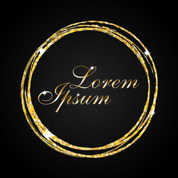 template for your design round text frame made vector image