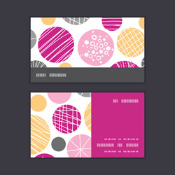 Abstract textured bubbles horizontal stripe frame vector