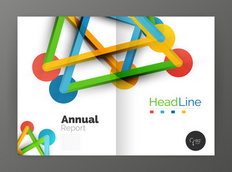 Lines and circles modern abstract business annual vector