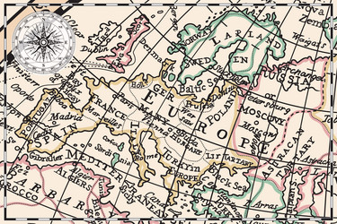 old map of the eastern hemisphere planet earth Vector Image