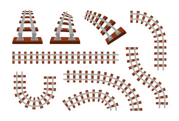 train rails top view of railroad for cargo vector image