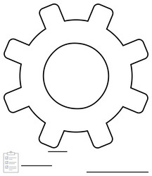 Workflow Gear with Checklist vector image