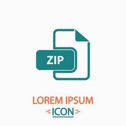 zip computer symbol vector image