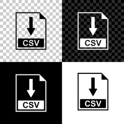 csv file document icon download button vector image