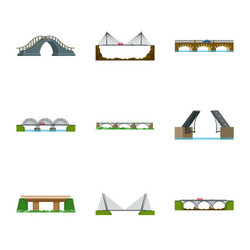 isolated object of bridgework and bridge symbol vector image