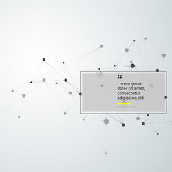 abstract polygonal with connecting dots and lines vector image