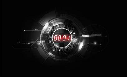 Digital Clock Background vector image