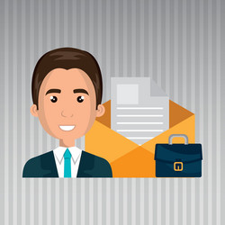 man message document icon vector image