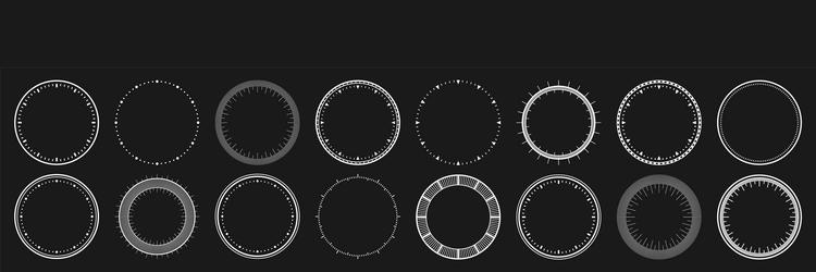 Mechanical clock faces bezel white watch dial vector