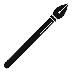 steel nib icon simple web path vector image