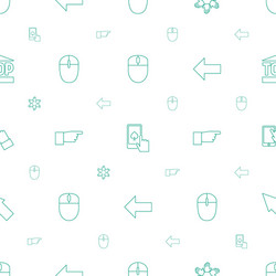 click icons pattern seamless white background vector image