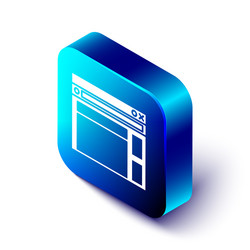 isometric website template icon isolated on white vector image