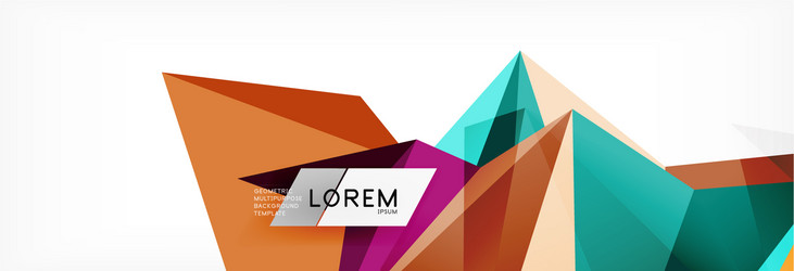 Mosaic triangular low poly style abstract vector