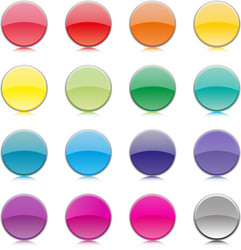 Set of multicolored buttons vector