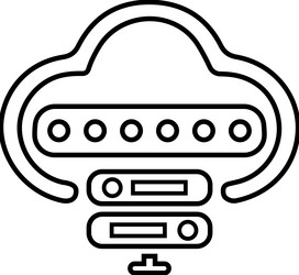 Web hosting line icon outline vector