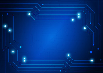 circuit technology background with hi-tech vector image