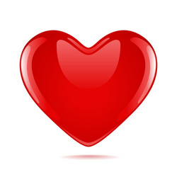 Glossy Red Heart Vector Image