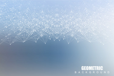 science network pattern connecting lines and dots vector image