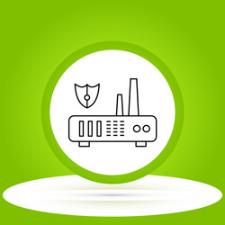 server icon in creative design with elements vector image
