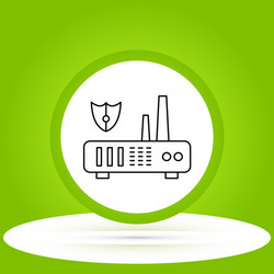 Server icon in creative design with elements vector