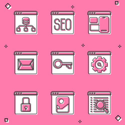 set server data seo optimization web developer vector image