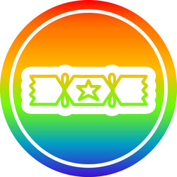 Christmas cracker in rainbow spectrum vector