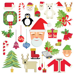 Christmas element set Royalty Free Vector Image