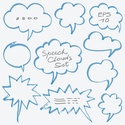 highlighter speech clouds and bubbles design vector image