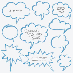 Highlighter speech clouds and bubbles design vector