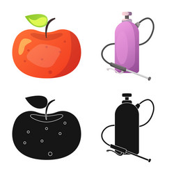 isolated object of and icon set s vector image