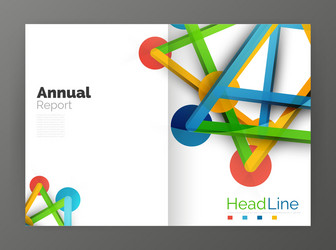 lines and circles modern abstract business annual vector