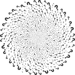 question curl round cluster vector image