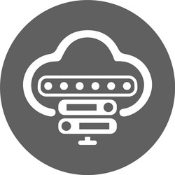 Web hosting icon gray graphics vector