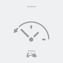 back in time button - web icon vector