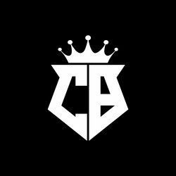 Cb logo monogram with emblem shape combination Vector Image
