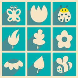 flat with shadow concept and mobile application vector image
