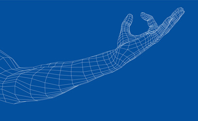 hand hold some tiny or thin object vector image