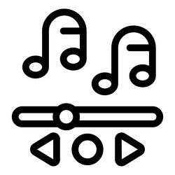 music player interface displaying audio playing vector image